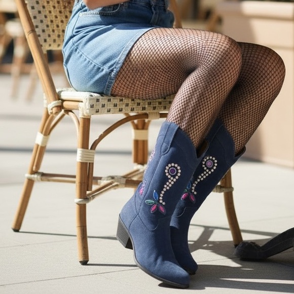 Aj Valenci Shoes - Aj Valenci Beautiful Embellished Suede Boots